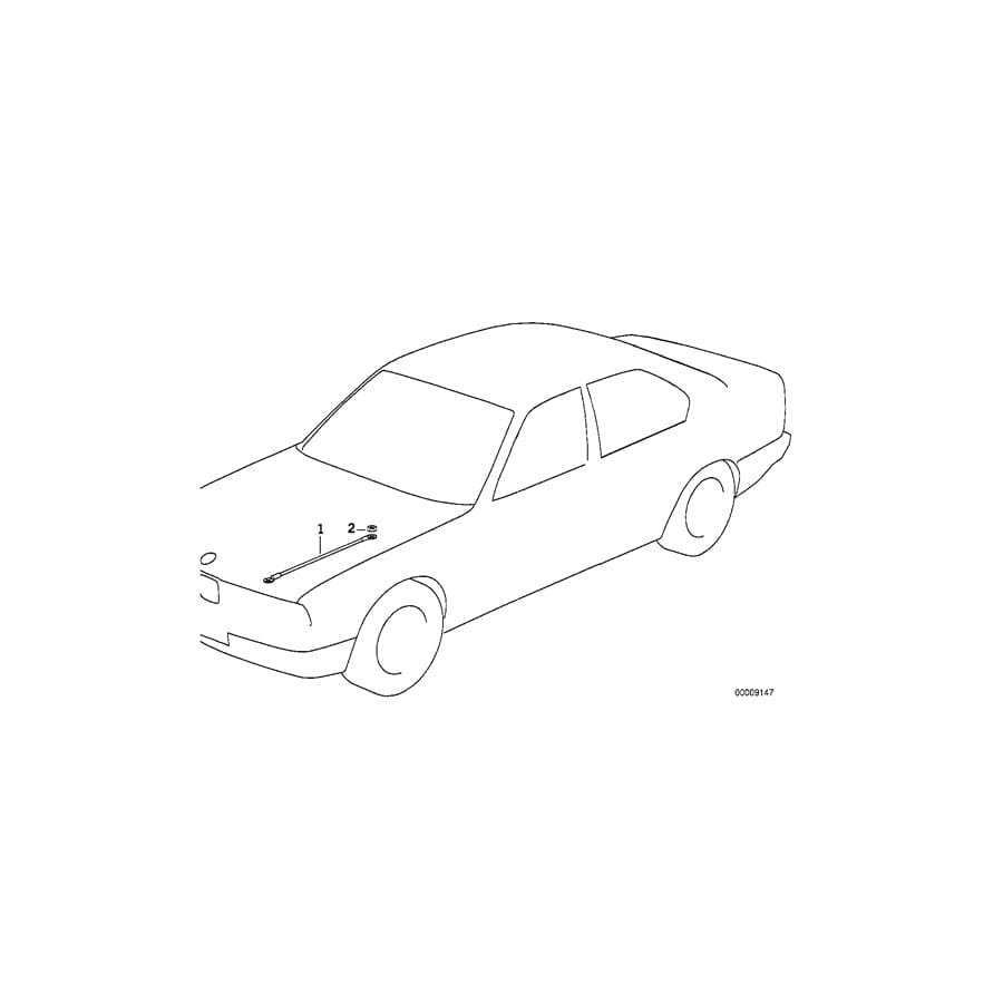 Genuine BMW 65311730952 E63 RR1 E64 Earth Strap For Engine Hood (Inc. Alpina B7, Phantom & 645Ci) | ML Performance US Car Parts