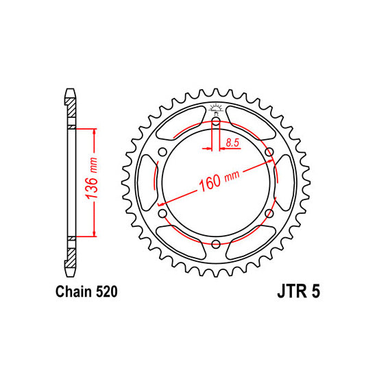 JT JTR5,46 Chain Sprocket