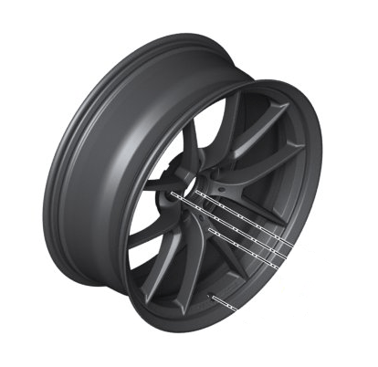 Genuine BMW 36108089344 F87 M2 CS 19" Style 763M Y-Spoke Jet Black Light Alloy Wheel Front - 9Jx19 ET:29