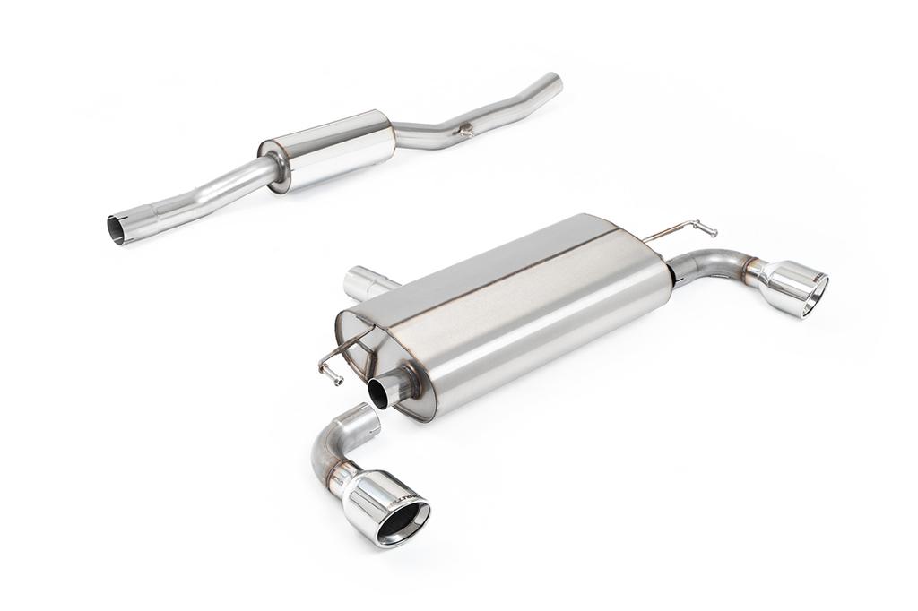 MillTek-SSXVW773-Cat-back V2 Resonated with Jet-100 Inward Rolled Tips | ML Performance Car Parts