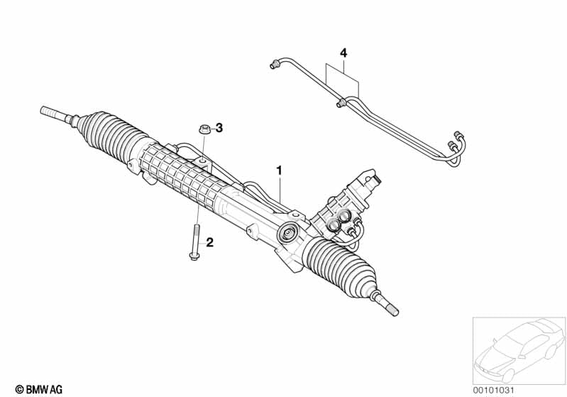 Genuine BMW 32135A0A110 Rp Hydraulic Steering Gear | ML Performance US Car Parts