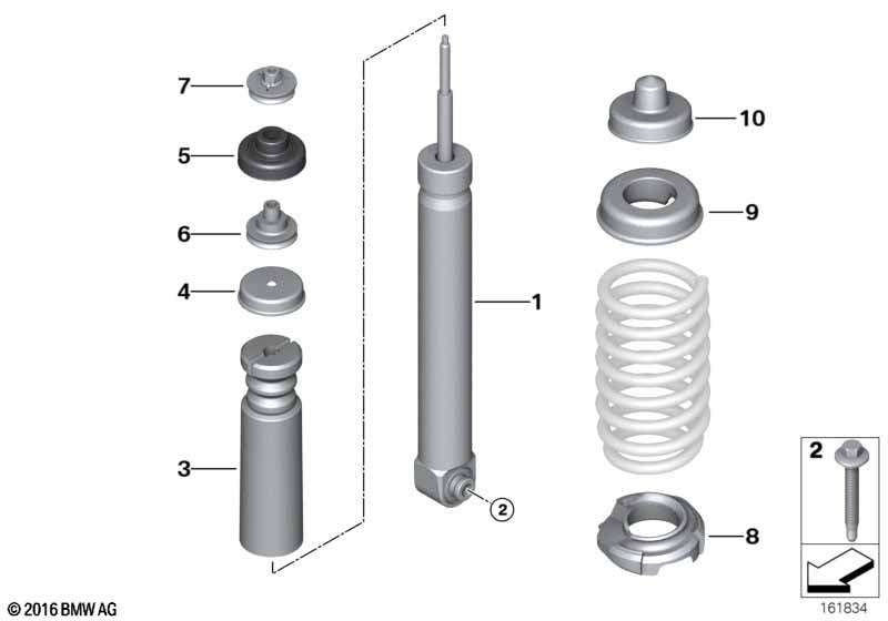 Genuine BMW 33522283638 Hex Bolt With Washer M12X1,5-10.9 | ML Performance US Car Parts