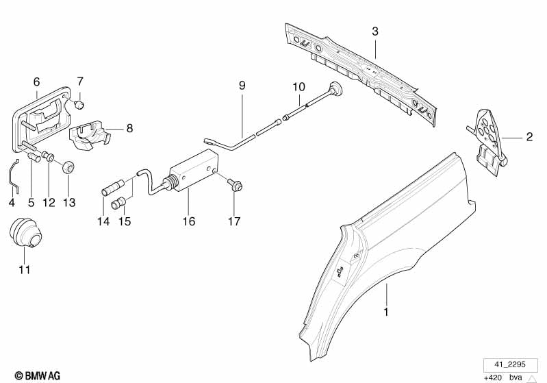 Genuine BMW 41348191708 Complete Tail Trim | ML Performance US Car Parts