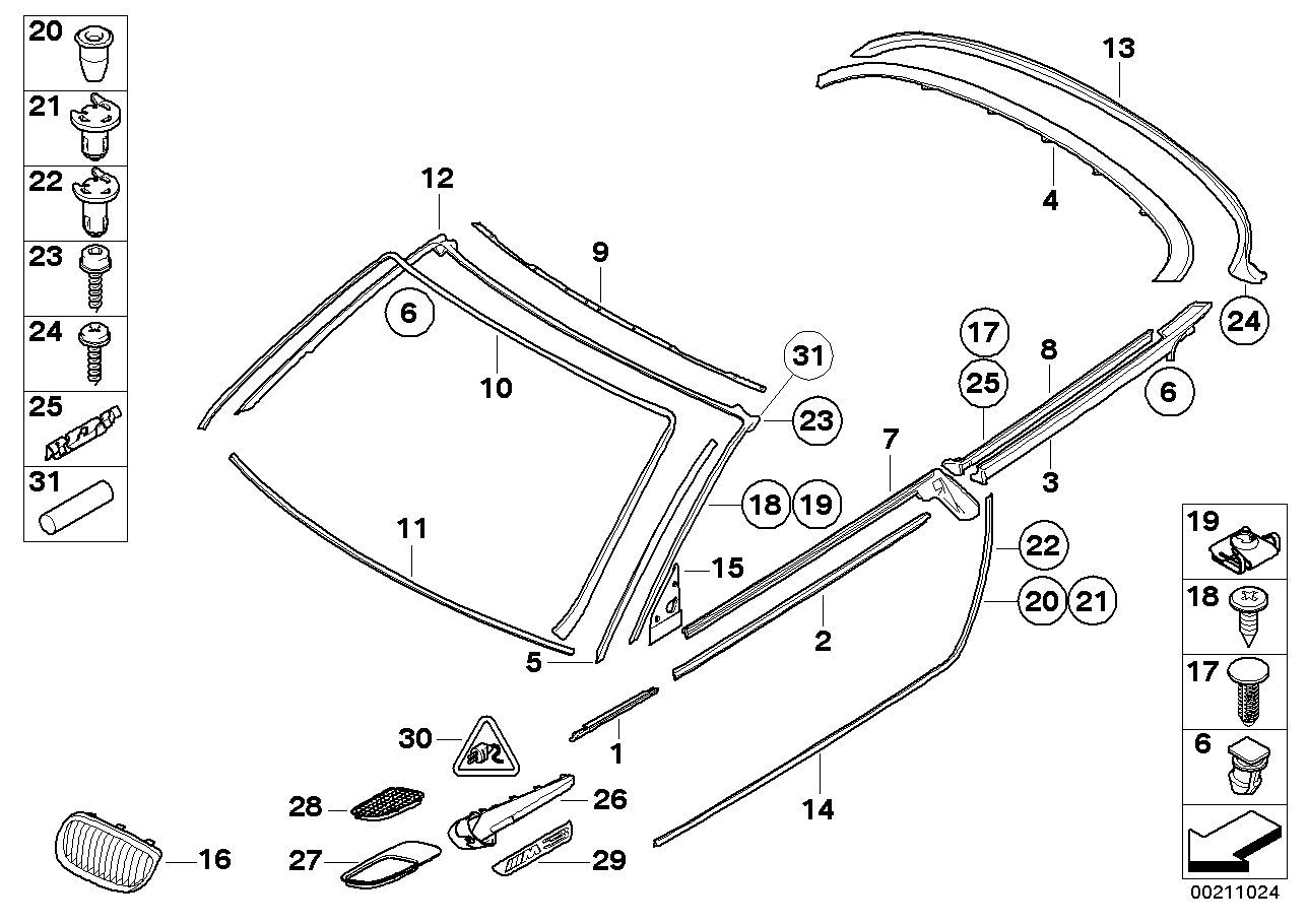 Genuine BMW 51767155749 Sealing, Folding Top Flap | ML Performance US Car Parts