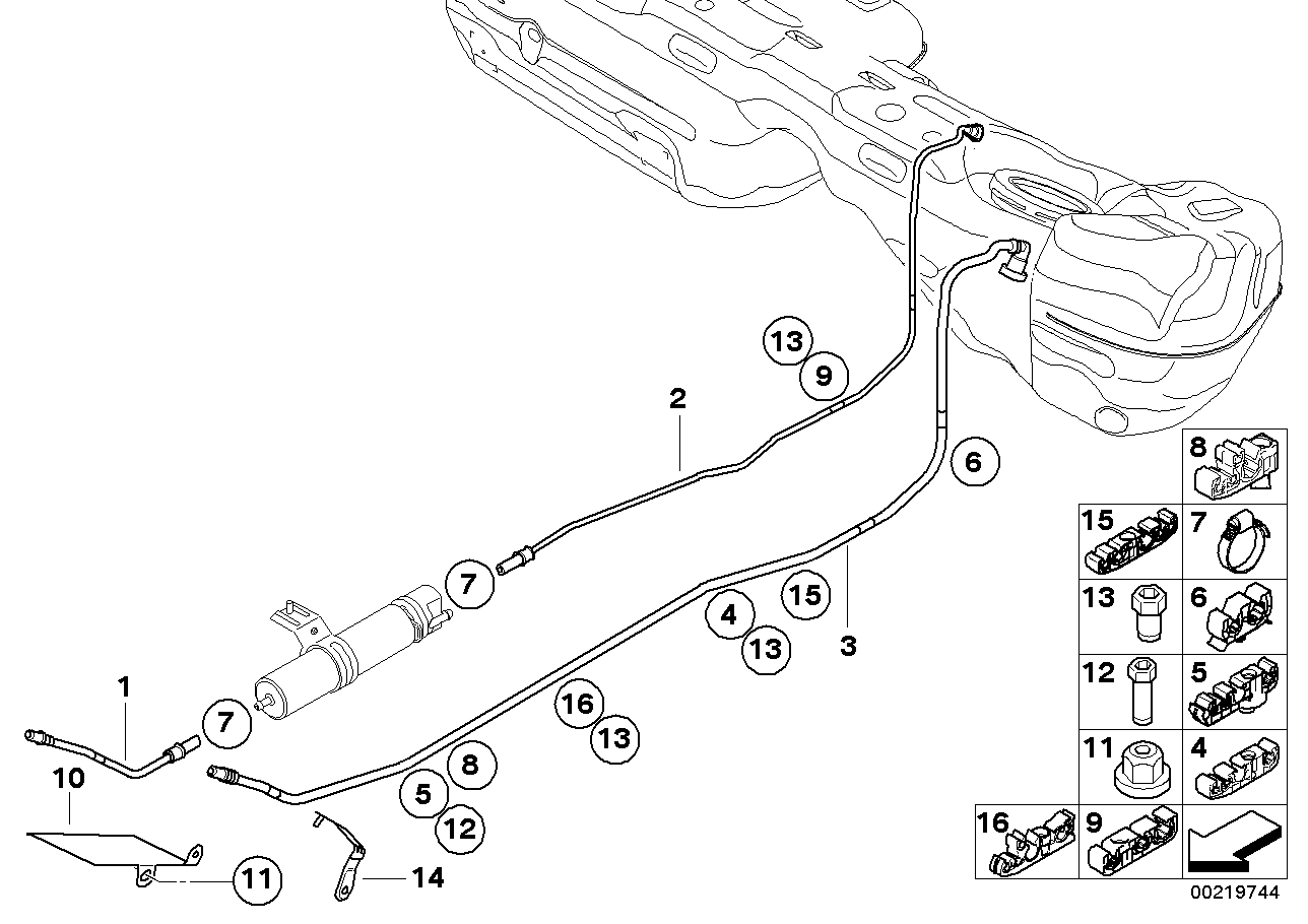 Genuine BMW 16127176663 Front Fuel Feed Line