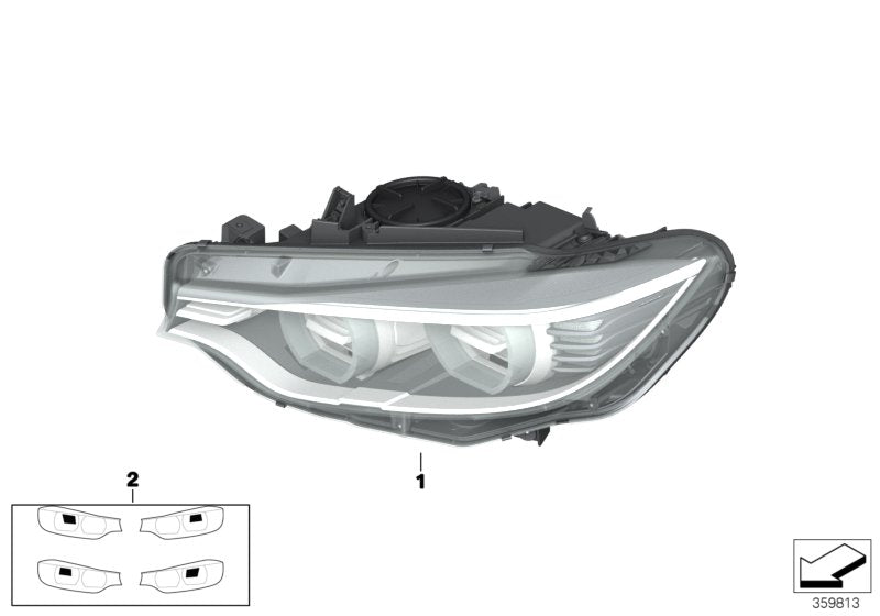 Genuine BMW 63117377849 Headlight, Led, Ahl, Left | ML Performance US Car Parts