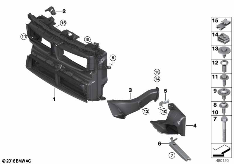 Genuine BMW 51748499131 Air Duct With Flap Control | ML Performance US Car Parts