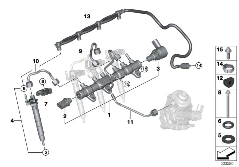 Genuine BMW 13538514151 Rp Injector | ML Performance US Car Parts