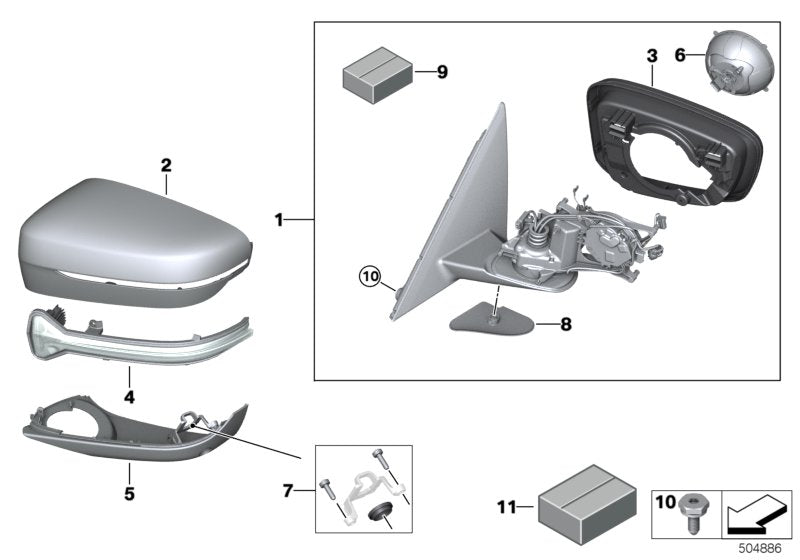 Genuine BMW 51167418819 Housing Lower Section, Left SHADOW-LINE | ML Performance US Car Parts