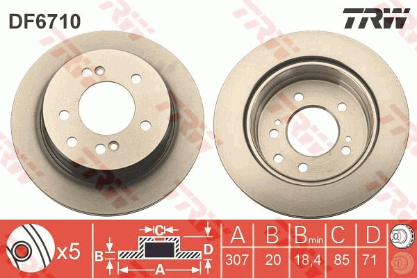 TRW MOTO DF6710 Brake Disc