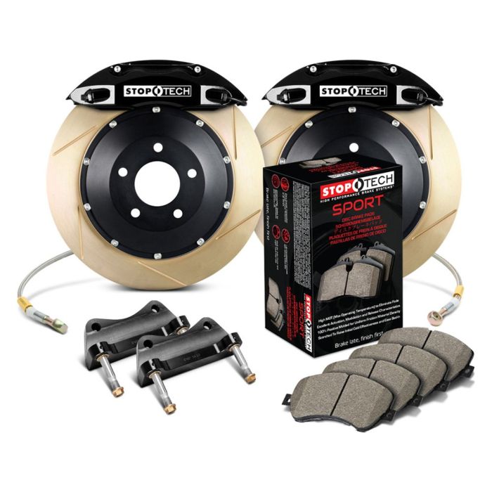 StopTech 83.893.4700.53 Sport Big Brake Kit - Front - 355x32mm Slotted & Zinc Coated - ST-40 Black