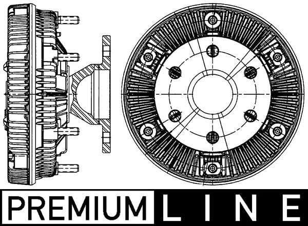 Mahle CFC225000P - Clutch, radiator fan