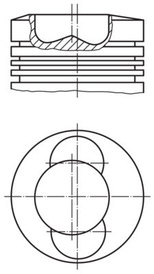 Mahle 0994300 - Piston with rings and pin