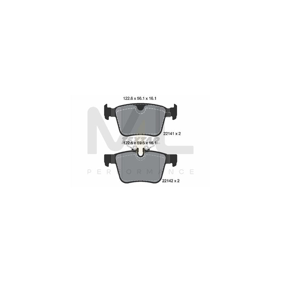 TEXTAR 2214101 Brake pad set prepared for wear indicator | ML Performance Car Parts
