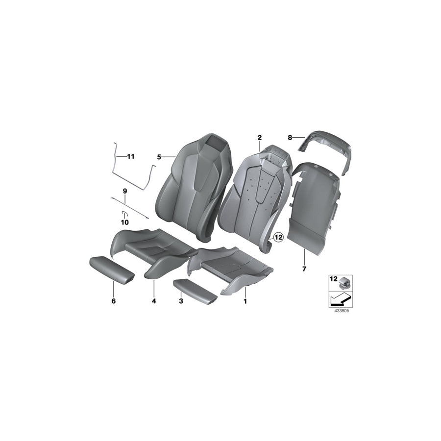 Genuine BMW 52108052995 F13 F06 F12 Cover, Comfort Seat, Perf. Leather, Left LKDZ,X3DZ BEIGE (Inc. & M6) | ML Performance US Car Parts