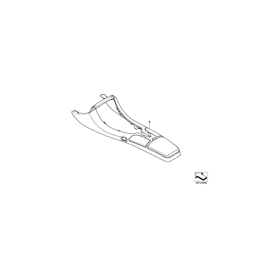 Genuine BMW 51168020630 E52 Center Console, Leather HELLGRAU (Inc. & Z8) | ML Performance US Car Parts