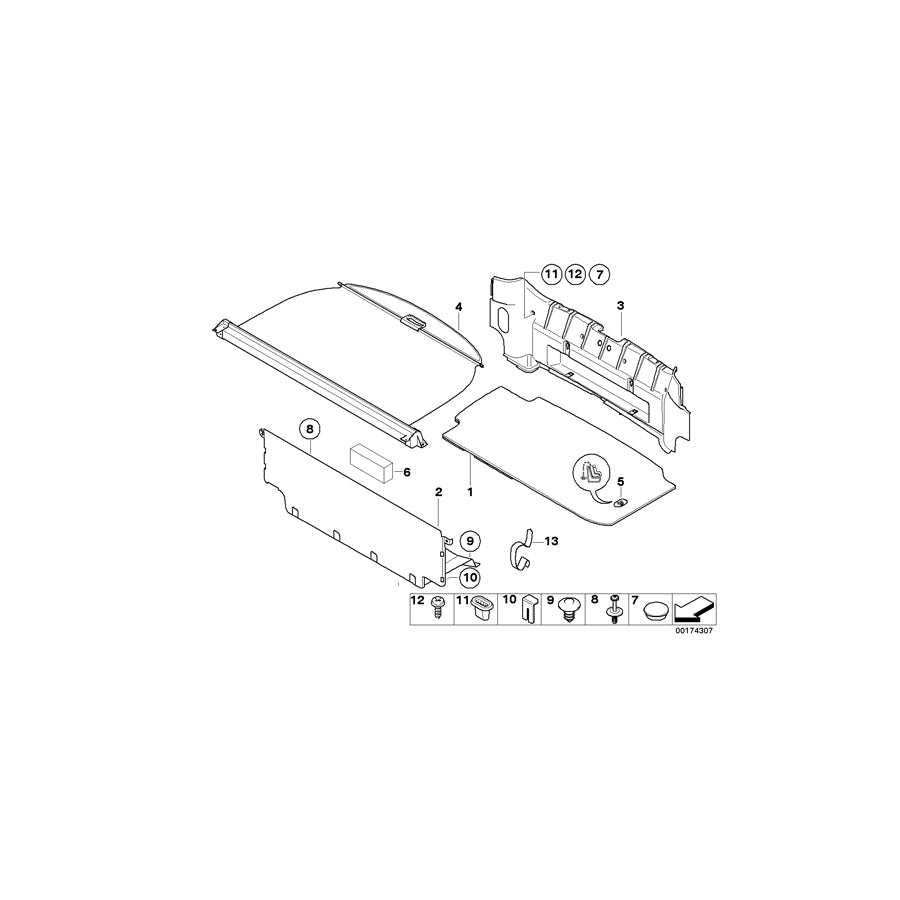 Genuine BMW 51473427269 E86 Roller Blind SCHWARZ (Inc. Z4 3.0si & Z4 M3.2) | ML Performance US Car Parts