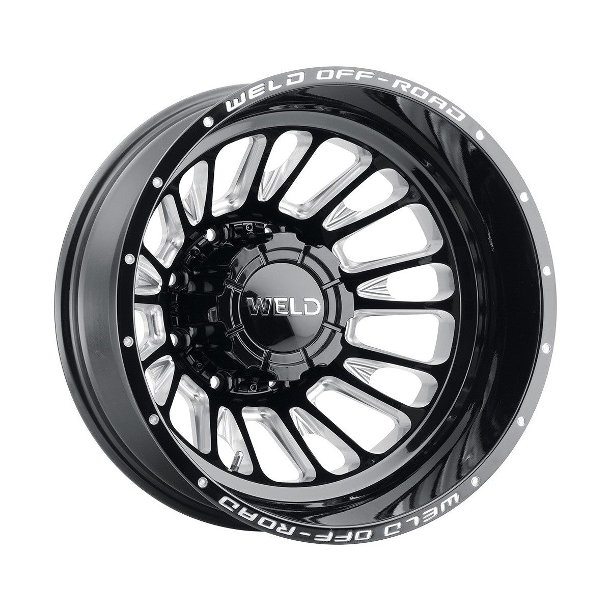 Weld W12108280N56 Scorch Dually Rear W121 Wheel 20x8.25 8x165.1 ET-265 BS-5.67 Gloss Black MIL