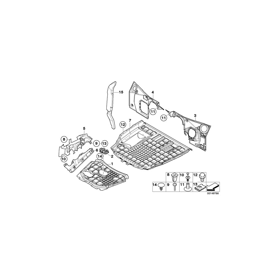 Genuine BMW 51717012076 E53 Cover, Steering Gear, Top Right (Inc. X5 3.0d & X5 4.6is) | ML Performance US Car Parts