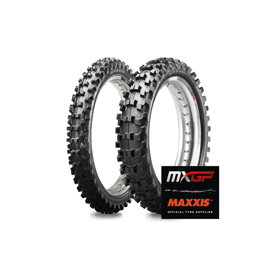 MAXXIS 2770124 85cc Small Wheel MX-ST+ Tyres - Matched Pair - 70/100-17 + 90/100-14 | ML Performance US US