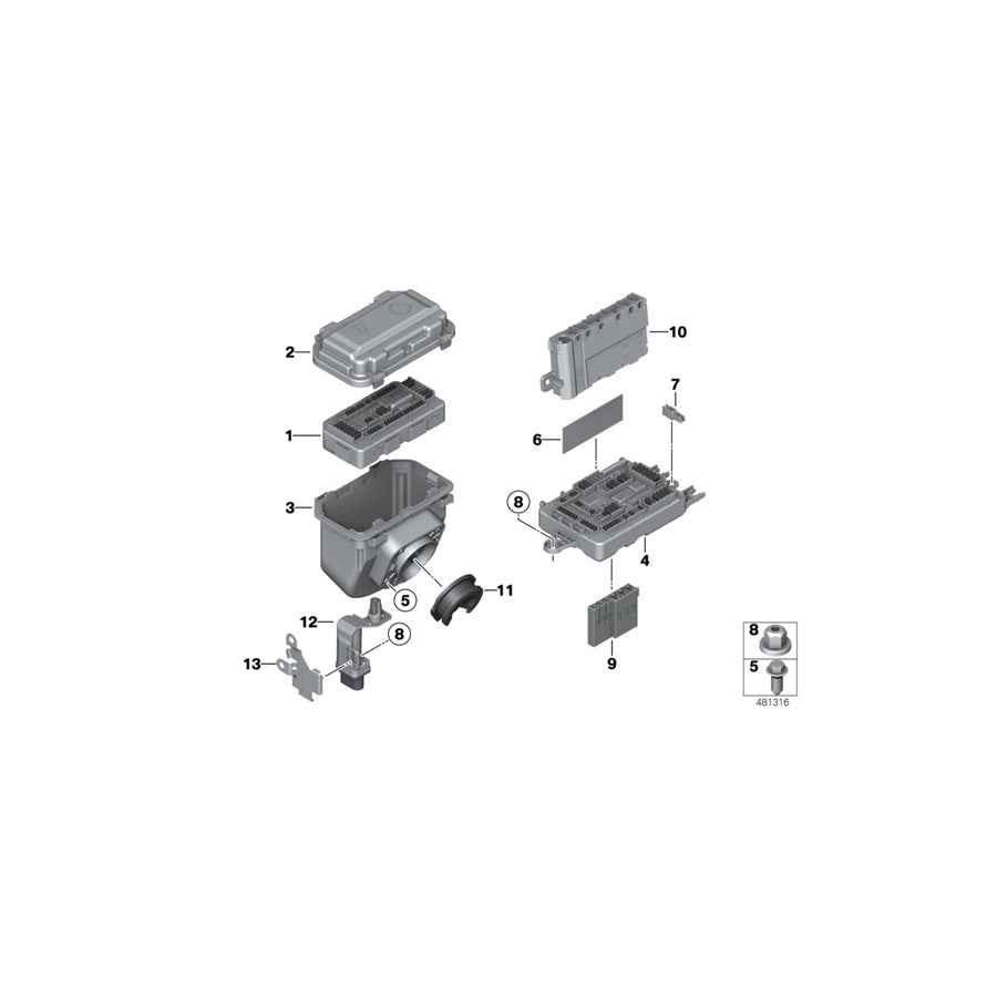 Genuine BMW 61149214830 F11 F30 Condenser Box (Inc. 528i, 525d & 550iX) | ML Performance US Car Parts