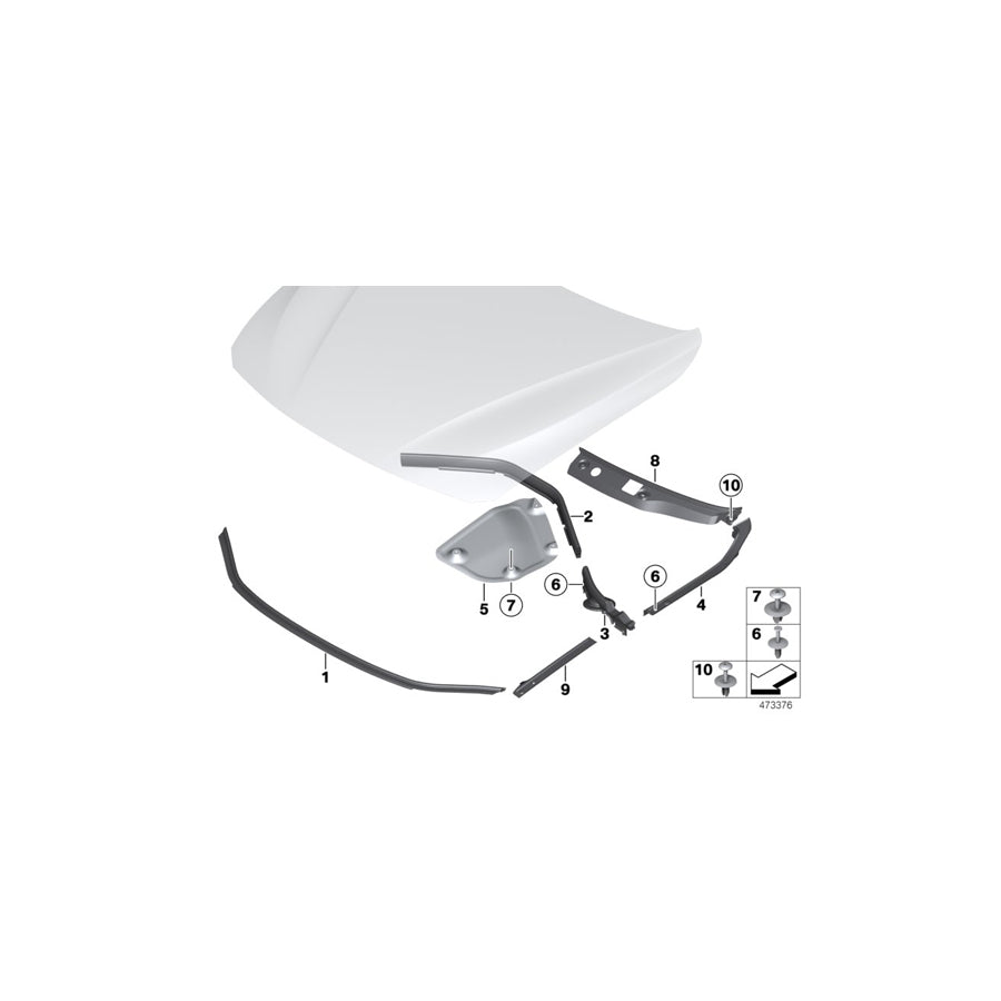 Genuine BMW 51767295008 F34 F34 Cover Right (Inc. 335dX, 330d & 340i) | ML Performance US Car Parts