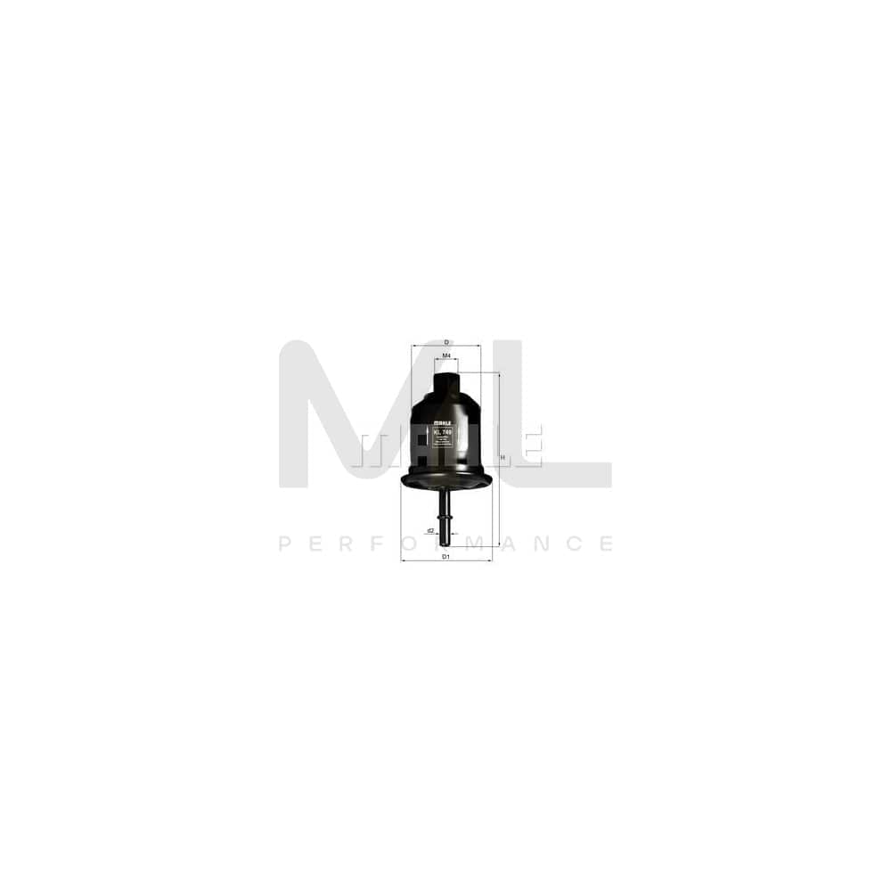 MAHLE ORIGINAL KL 749 Fuel filter for MITSUBISHI GALANT In-Line Filter | ML Performance Car Parts