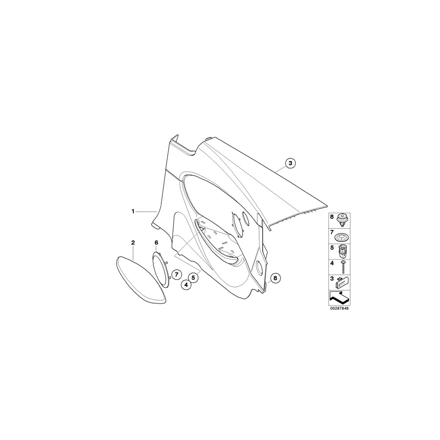 Genuine BMW 51439150524 E63 E63 Lateral Trim Panel Leather Rear Right SCHWARZ (Inc. 630i, 645Ci & 650i) | ML Performance US Car Parts