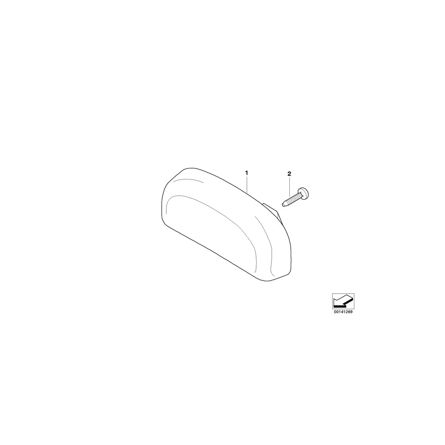 Genuine BMW 52207132996 Cabrio Headrest Leather T6PN PANTHERBLA (Inc. One, Cooper S & Cooper) | ML Performance US Car Parts