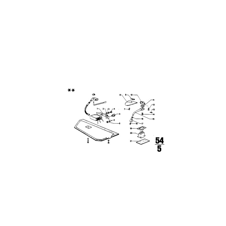 Genuine BMW 54129634177 E12 Positioning Plate (Inc. 2002tii, 2500 & 530i) | ML Performance US Car Parts