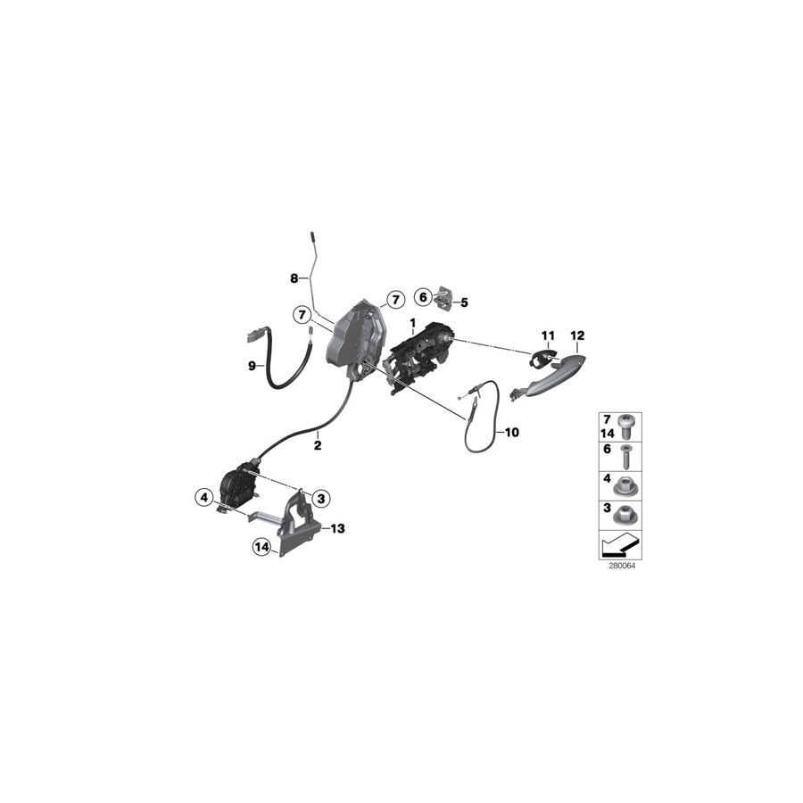 Genuine BMW 51217312867 F06 F06 Carrier With Catch, Coded Left (Inc. 650iX, 650iX 4.4 & M6) | ML Performance US Car Parts