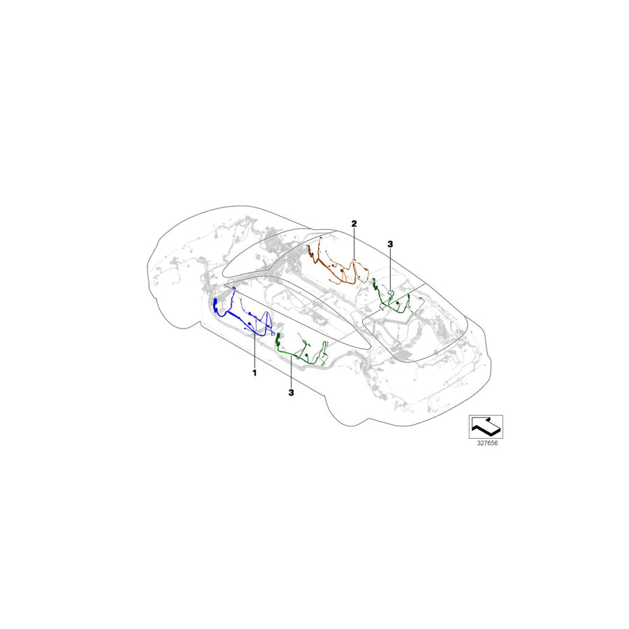 Genuine BMW 61129326452 F34 F34 Wiring Set Rear Door (Inc. 330iX, 328i & 335iX) | ML Performance US Car Parts