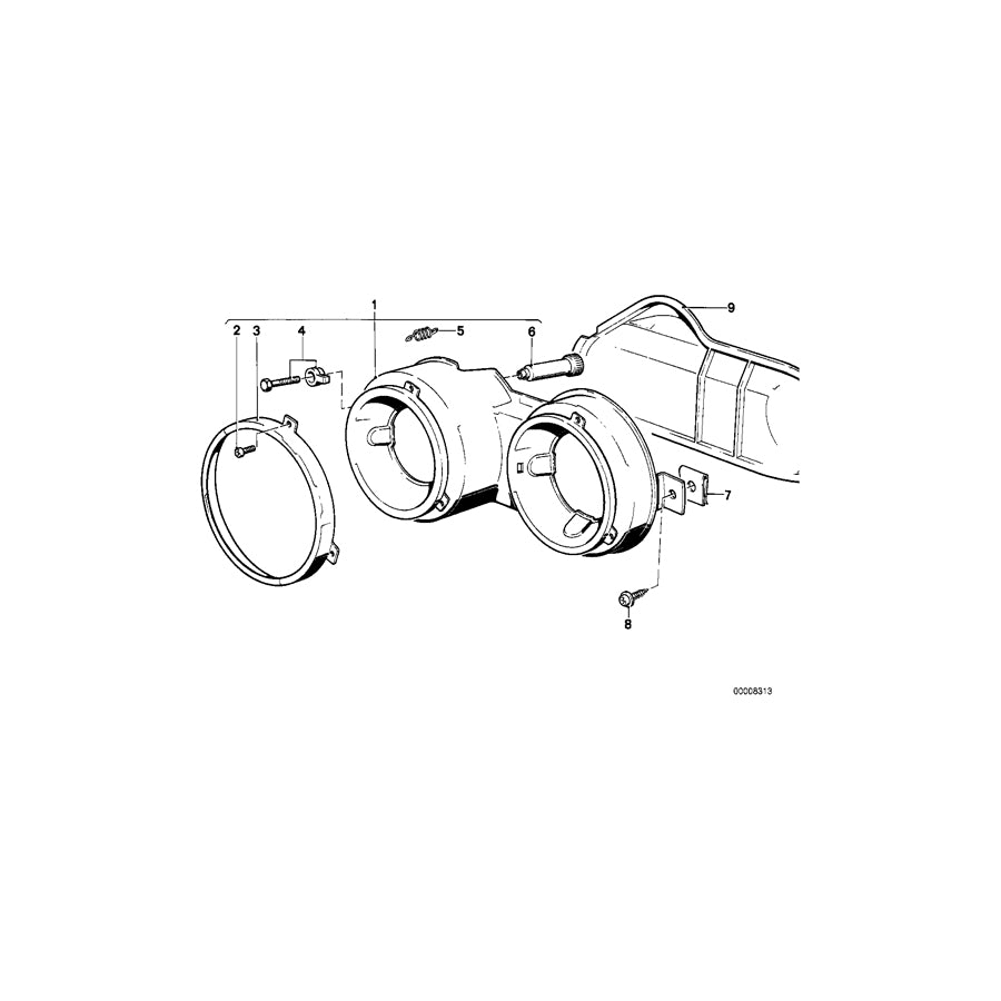 Genuine BMW 63121360615 E12 Glass Holding Frame (Inc. 3.0CS, 3.3Li & 3.0Si) | ML Performance US Car Parts