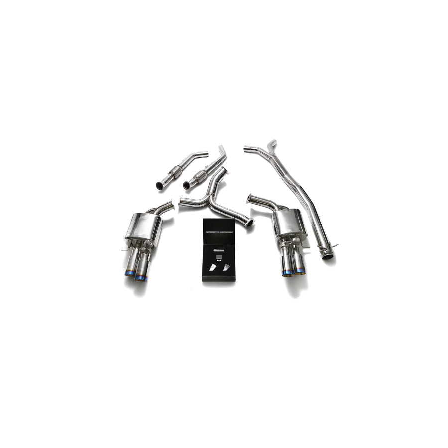 Armytrix MBC4Q-QS11B Valvetronic Exhaust System for BRABUS Diffuser Mercedes-Benz C400 | C450 | C43 AMG W205 2015-2021 with Quad Blue Coated 3.5" | ML Performance US US Car Parts