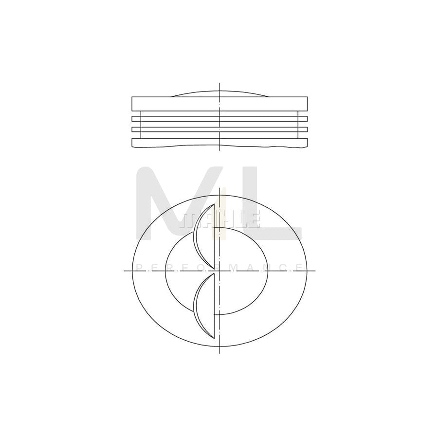 MAHLE ORIGINAL 007 80 00 Piston 86,0 mm, without cooling duct | ML Performance Car Parts