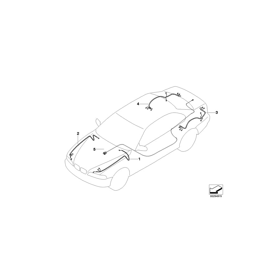 Genuine BMW 61119129503 E63 Repair Wiring Set Rear Right (Inc. & M6) | ML Performance US Car Parts