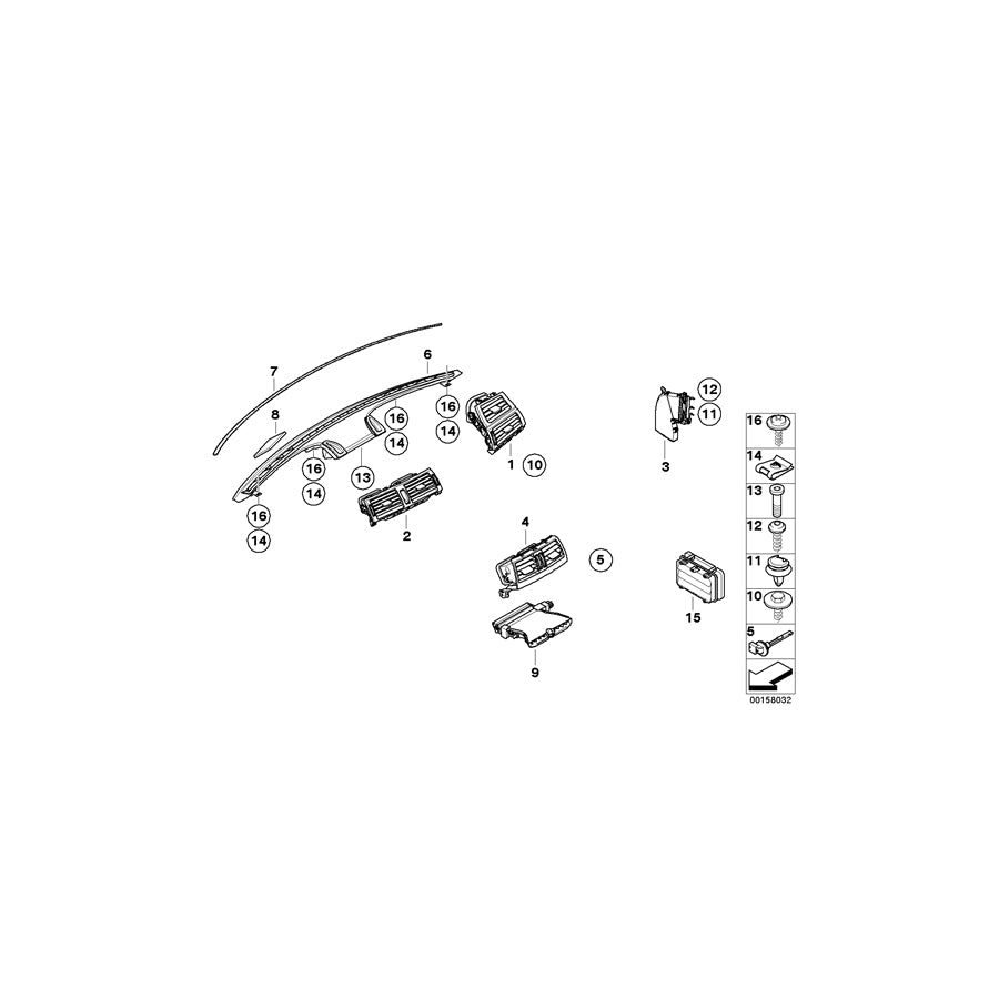 Genuine BMW 64226980063 E71 E70 Seal, Vin (Inc. X5 35iX, X5 35dX & Hybrid X6) | ML Performance US Car Parts