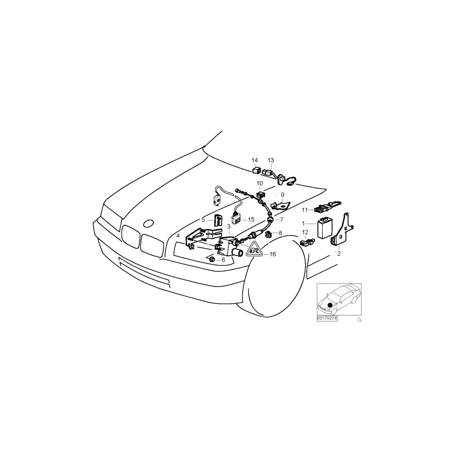 Genuine BMW 61138359032 E34 Bracket, Control Unit (Inc. 518g & 518i) | ML Performance US Car Parts