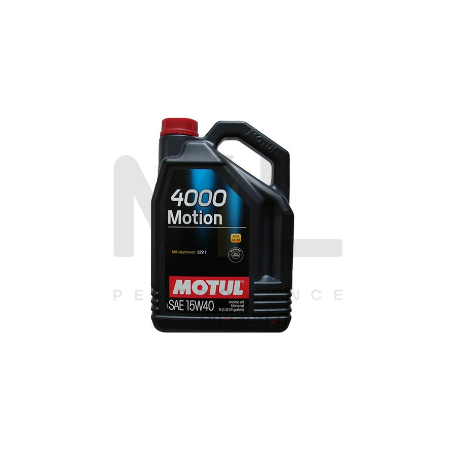 Motul 4000 Motion 15w-40 Mineral Car Engine Oil 5l | Engine Oil | ML Car Parts UK | ML Performance