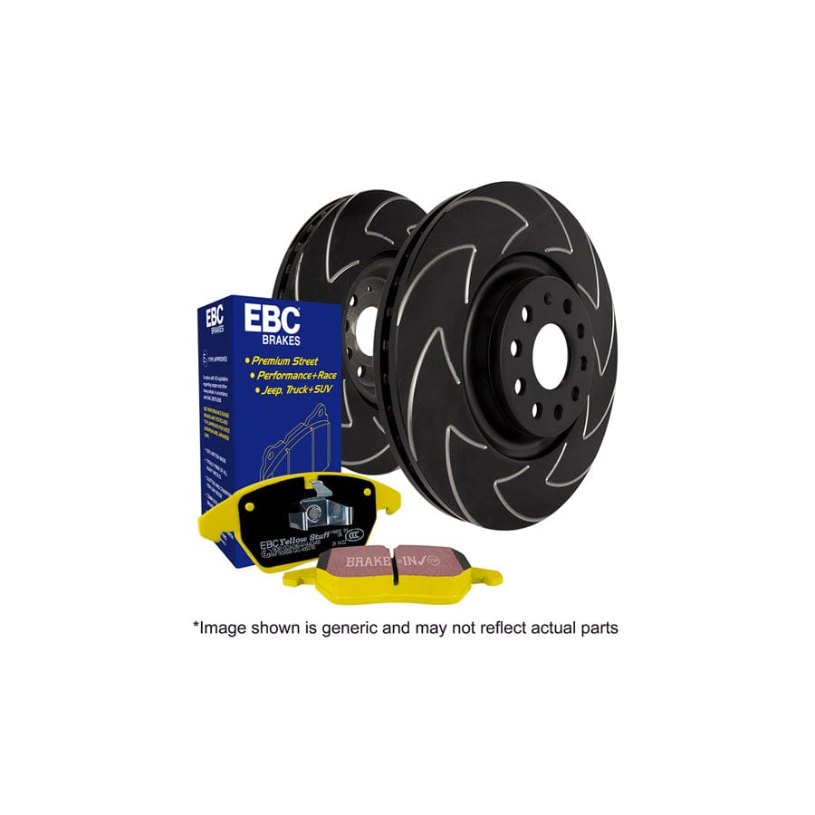 EBC PD18KF036 BMW E46 E85 E86 Yellowstuff Front Brake Pad & BSD Disc Kit - ATE Caliper 1 | ML Performance US Car Parts