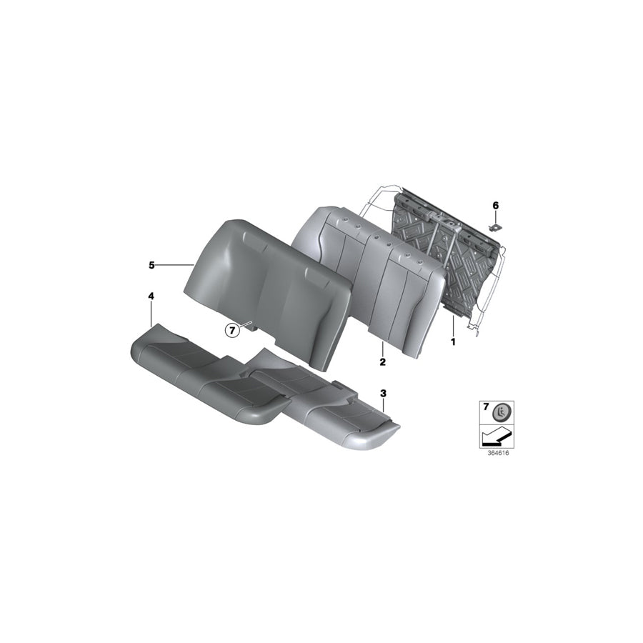 Genuine BMW 52207309692 F30 F30 Seat Cover Leather KORALLROT (Inc. Hybrid 3, 320i ed & 320iX) | ML Performance US Car Parts