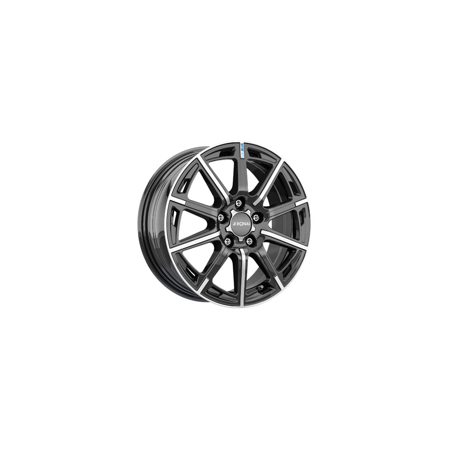 Ronal R60-blue 6.5x16 ET50 60R6655.27X/022 Jetblack Front Diamond Cut Wheel | ML Performance US Car Parts
