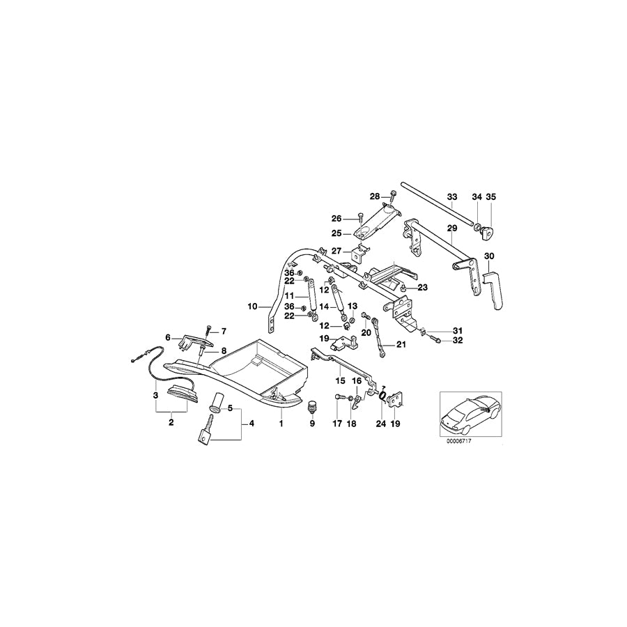 Genuine BMW 51168183064 E38 Glove Box Locking Mechanism (Inc. 750i, 735i & 730i) | ML Performance US Car Parts