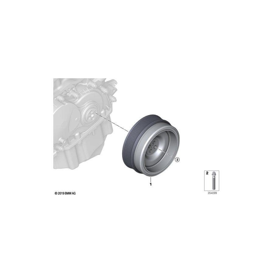 Genuine BMW 11238624802 F45 Vibration Damper (Inc. 225xe & Cooper SE ALL4) | ML Performance US Car Parts