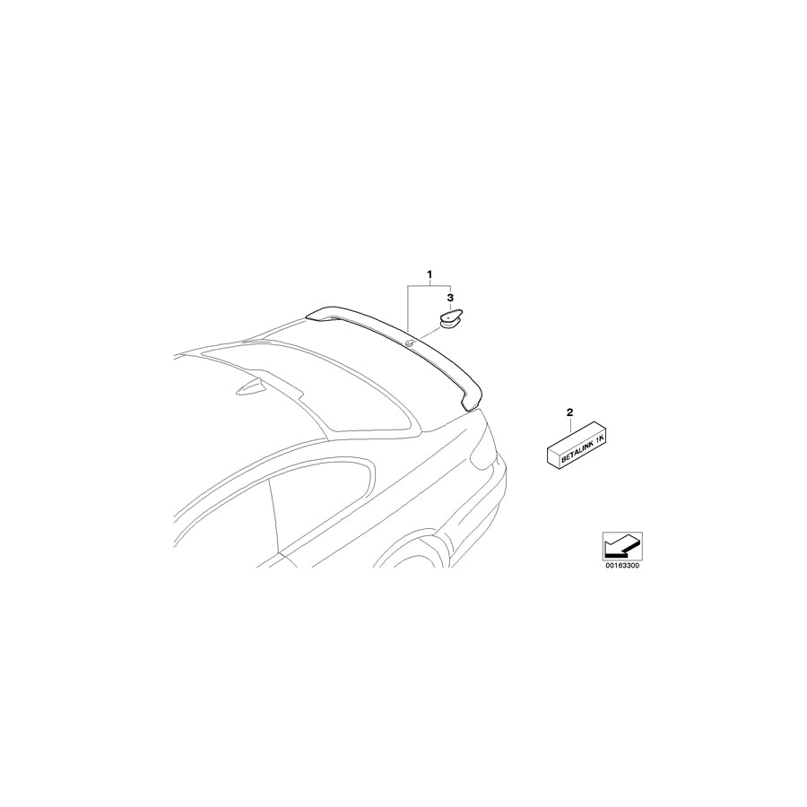 Genuine BMW 51710443132 E93 Trunk Lid Spoiler, Primed (Inc. 330d, 335is & 325i) | ML Performance US Car Parts