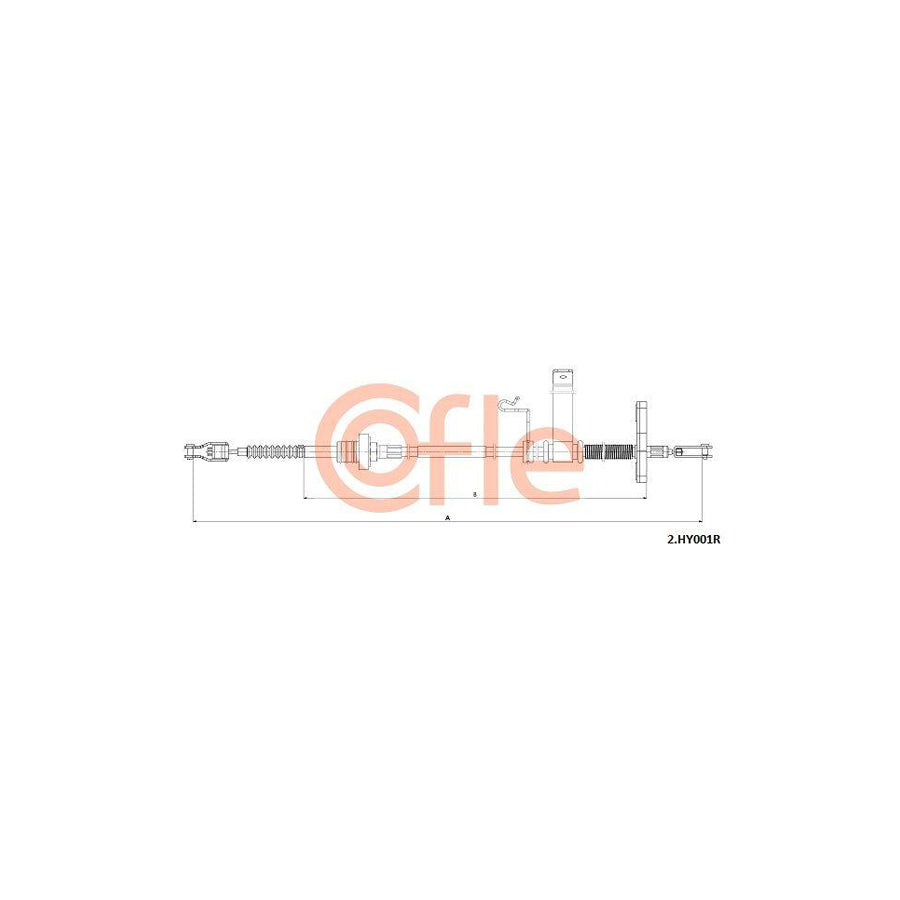 Cofle 92.2.Hy001R Clutch Cable For Hyundai I10 I (Pa)