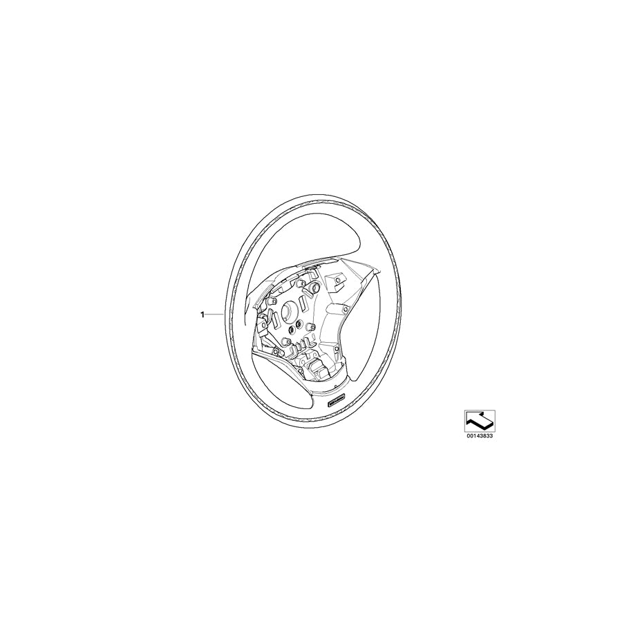 Genuine BMW 32307972358 E63 E64 Sports St.-Wheel,Leather/Wd.Ring,Multif. OLIVESCHE ROTB. (Inc. 630i, 635d & 650i) | ML Performance US Car Parts