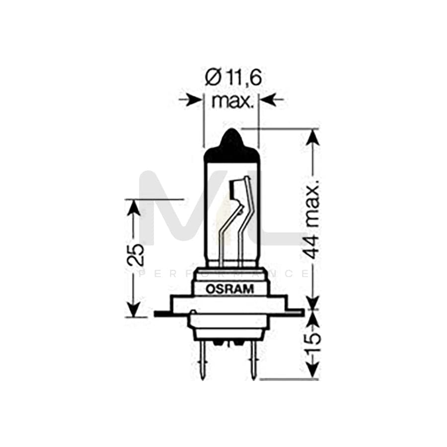 OSRAM 64210NBU-02B Bulb, spotlight H7 12V 55W PX26d Halogen | ML Performance Car Parts