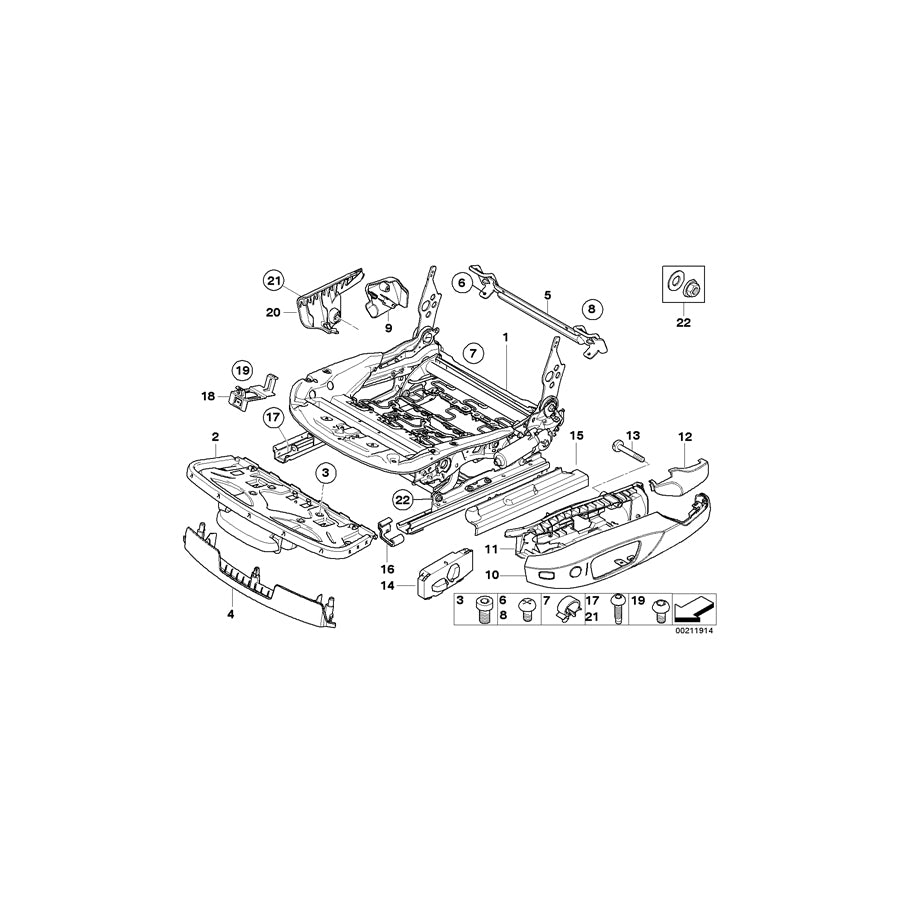 Genuine BMW 52107135541 E87 E91 E90 Electrical Seat Mechanism, Left (Inc. X1 20i, 123d & X1 18dX) | ML Performance US Car Parts