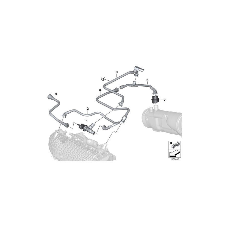 Genuine BMW 13908623943 I12 Suction Jet Pump With Line, Rear (Inc. & i8) | ML Performance US Car Parts